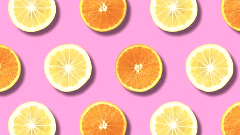 una rebanada real de limón, fruta de naranja, arte pop, fondo sin costuras
