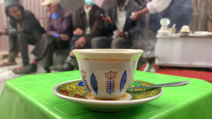 Ethiopian Turkish coffee in a cup
