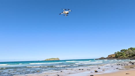 drone captures scenic beach and ocean views