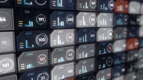 digital dashboard displaying metrics