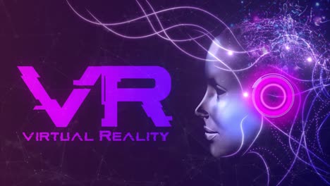 hermoso concepto de diseño de movimiento animado de una persona virtual simulada por computadora de alta tecnología que representa el concepto de realidad virtual