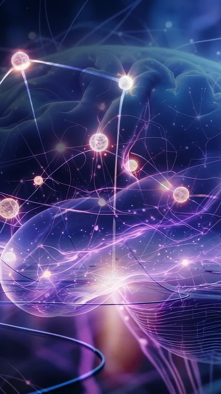 Vertical video: Pulsing node initiating light wave in space for data propagation via pathways