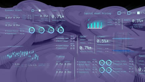 Animación-Del-Procesamiento-De-Datos-Financieros-Sobre-Pilas-De-Monedas-De-Dólares-Americanos.