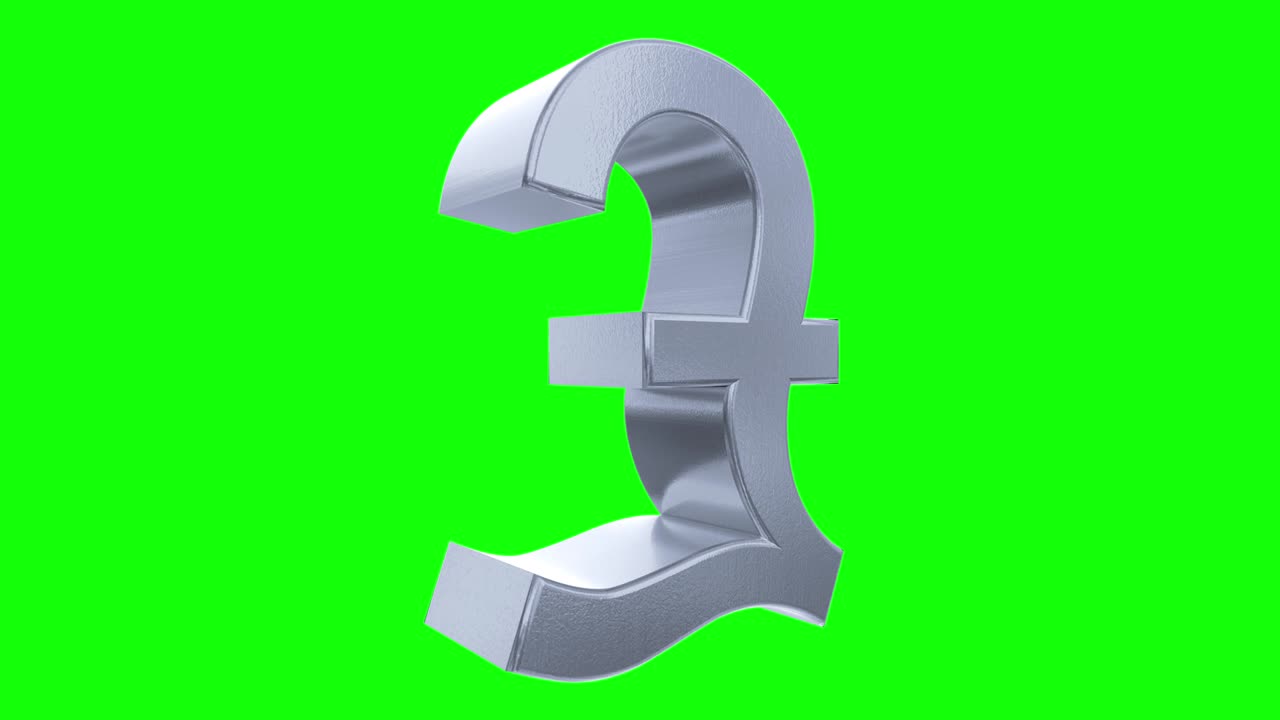 Simbolo sterlina, simbolo, rotazione, loop, affari, finanza, tasse, Inghilterra, Gran Bretagna, Brexit 4k