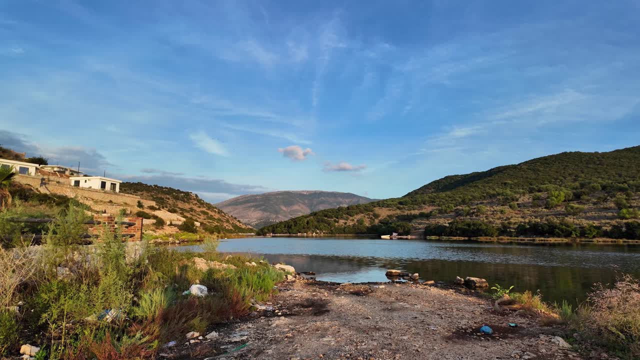 Ksamil Albania lake nature landscape fishing spot holiday village summer