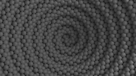 endless loop of spheres in a spiral