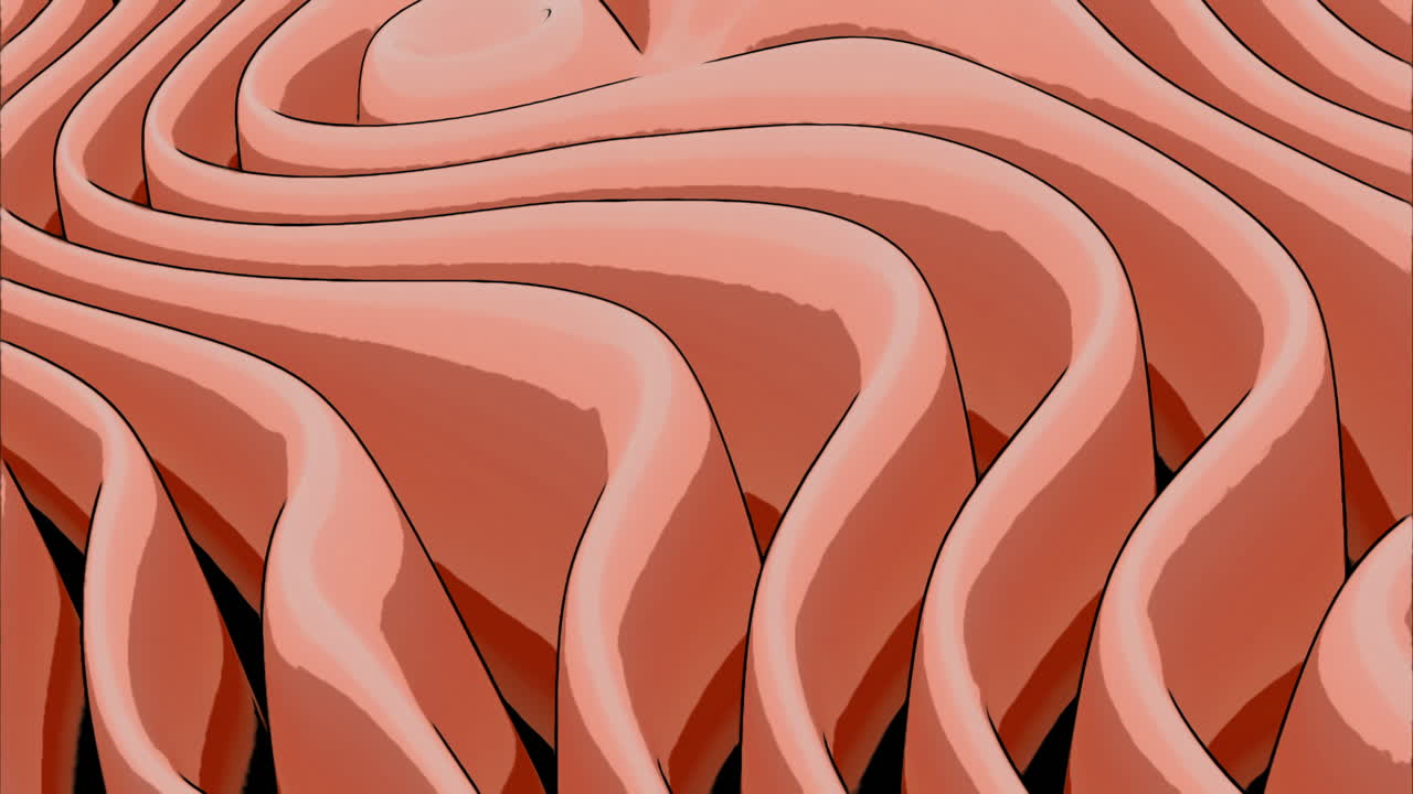 Abstract wavy organic shapes