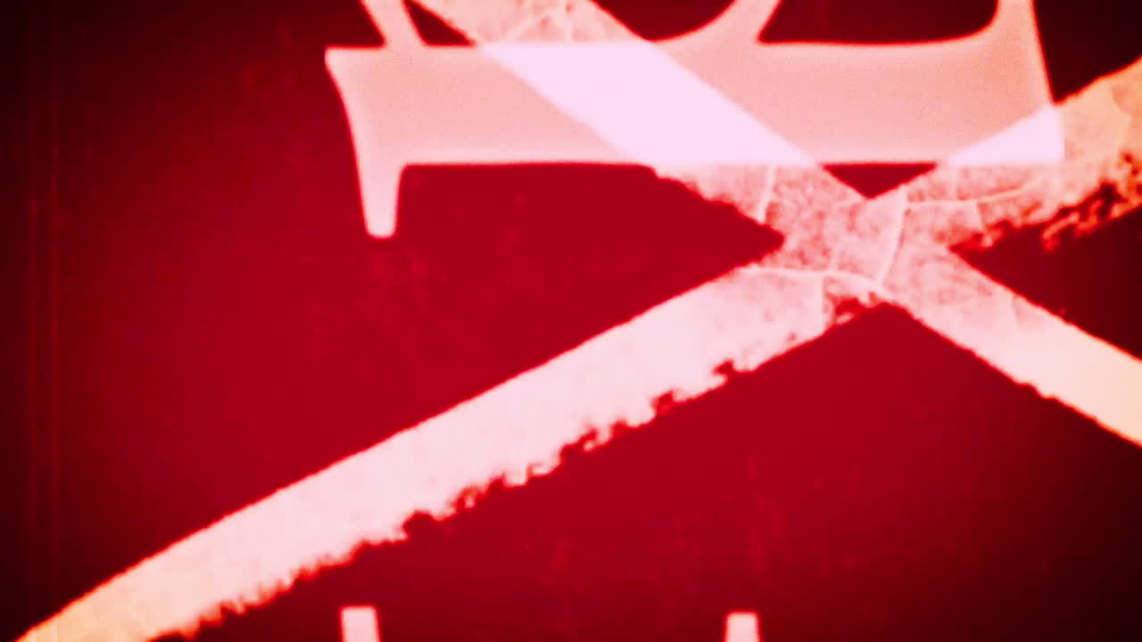 Abstract Vintage Film Overlay with Red and Orange Colors