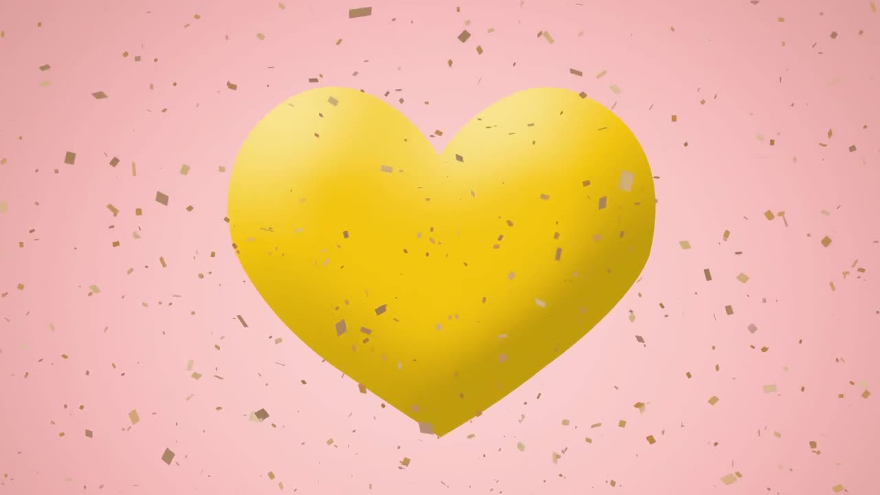 분홍색 배경에 있는 심장 이모지 아이콘의 애니메이션