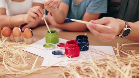 family easter egg painting