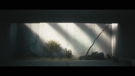 minimalist concrete garden
