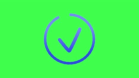 funky cartoon check mark icon animation