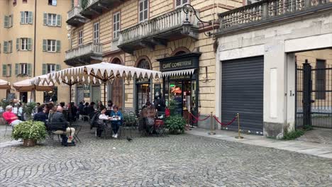 external view of caffè al bicerin in turin