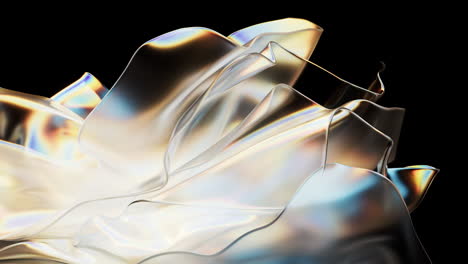 flowing transparent multilayer cloth background, 3d rendering.