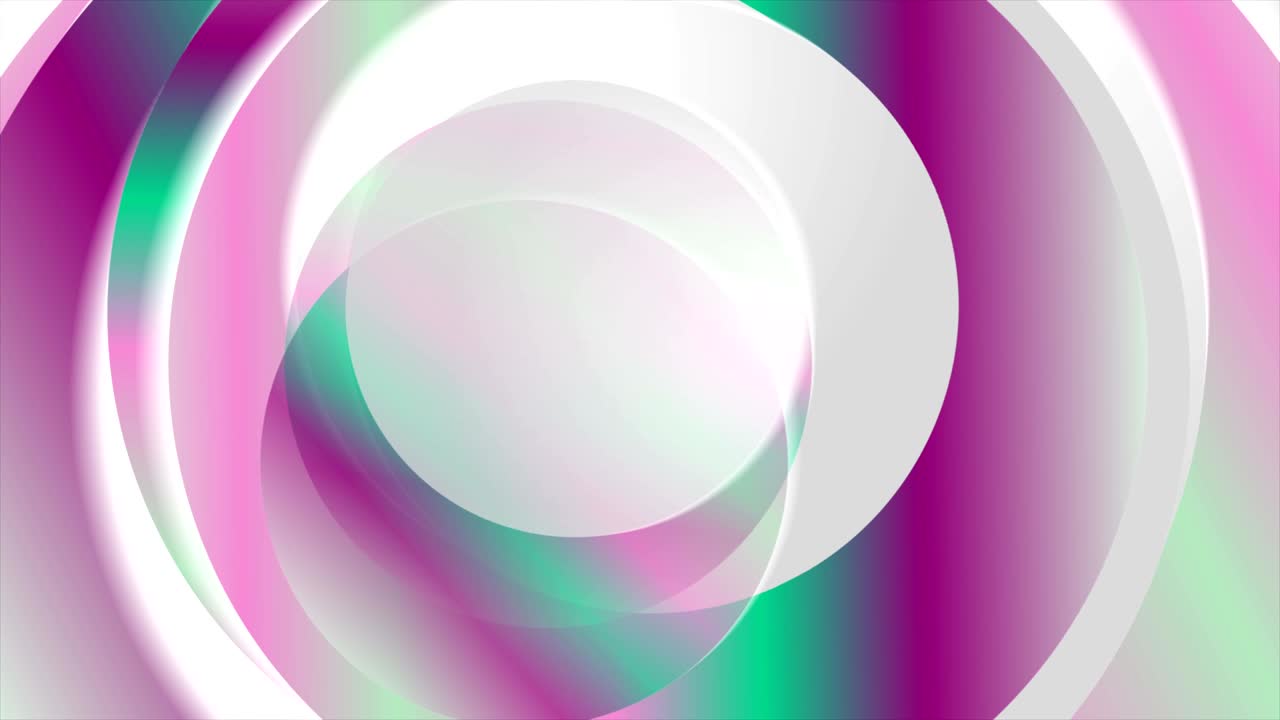 anillos abstractos holográficos círculos animación de video
