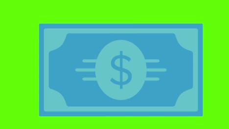 animation of a dollar on a green screen background