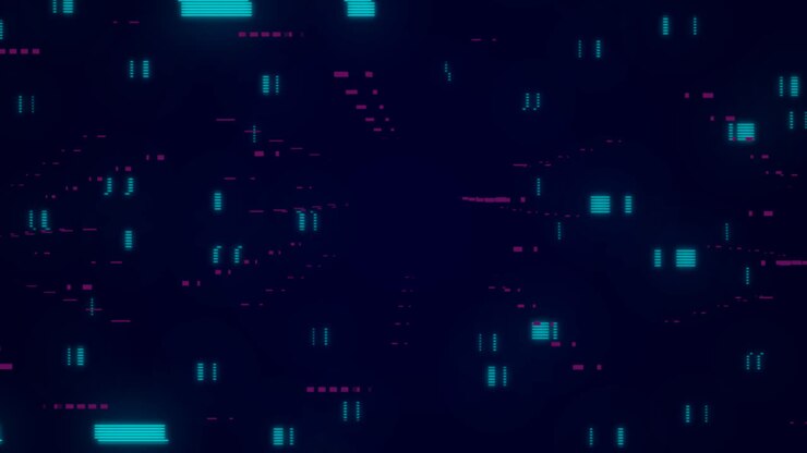Motion Graphic of Glitch game over background