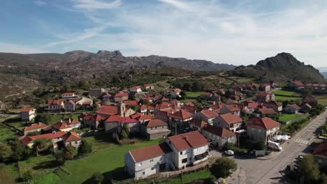 Fly-Above-of-Castro-Laboreiro-in-Portugal-4k