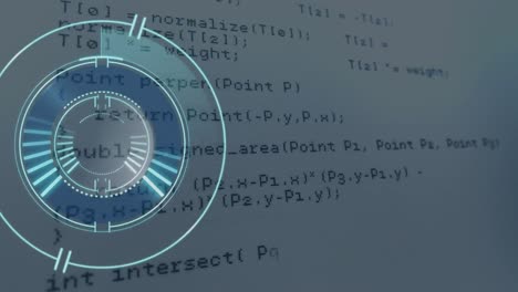 animation of scope scanning over digital data processing