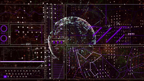 Animation-of-globe-with-connections-and-data-processing