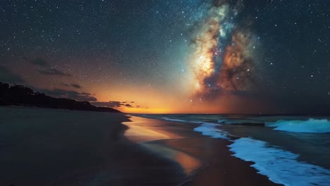 night sky over the beach