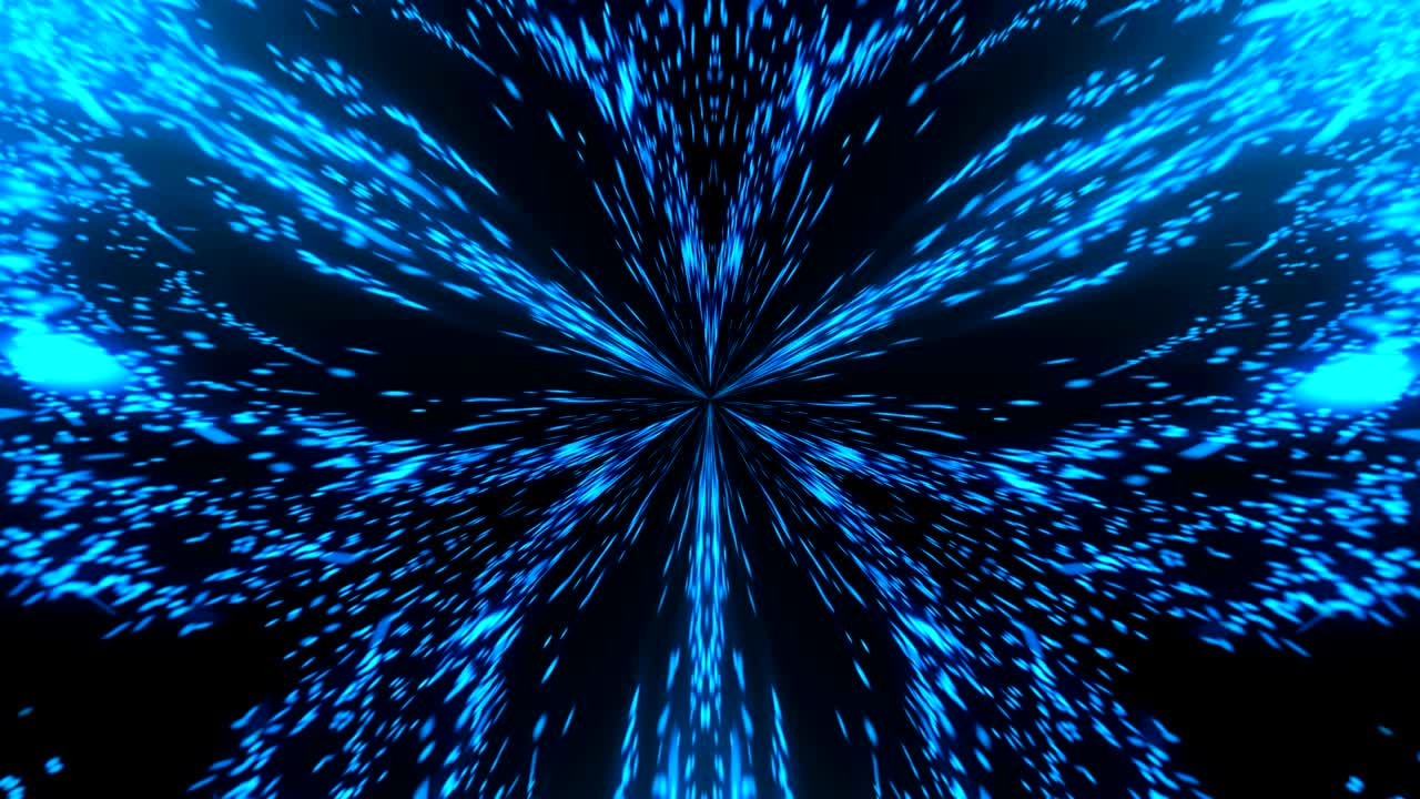 Abstract light kaleidoscope. Seamless loop