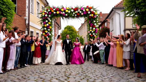 street wedding celebration