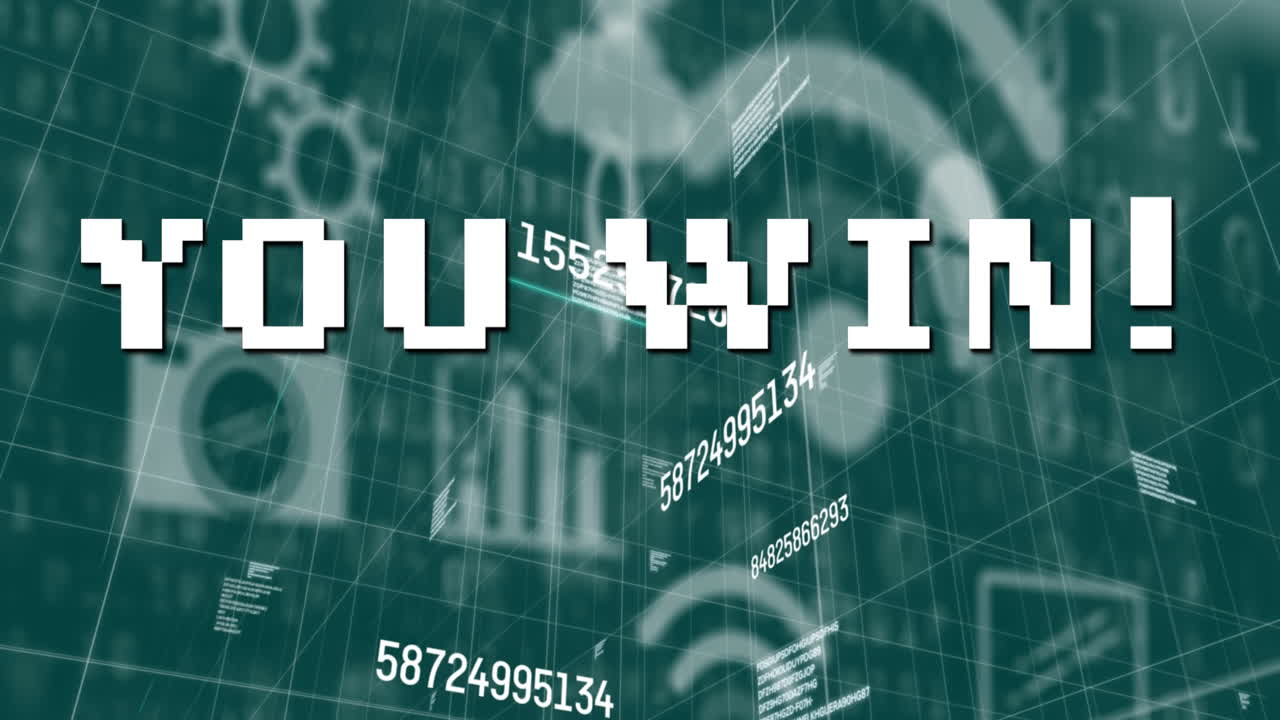 여러분의 애니메이션은 숫자, 디지털 아이콘 및 데이터 처리보다 텍스트를 더합니다.