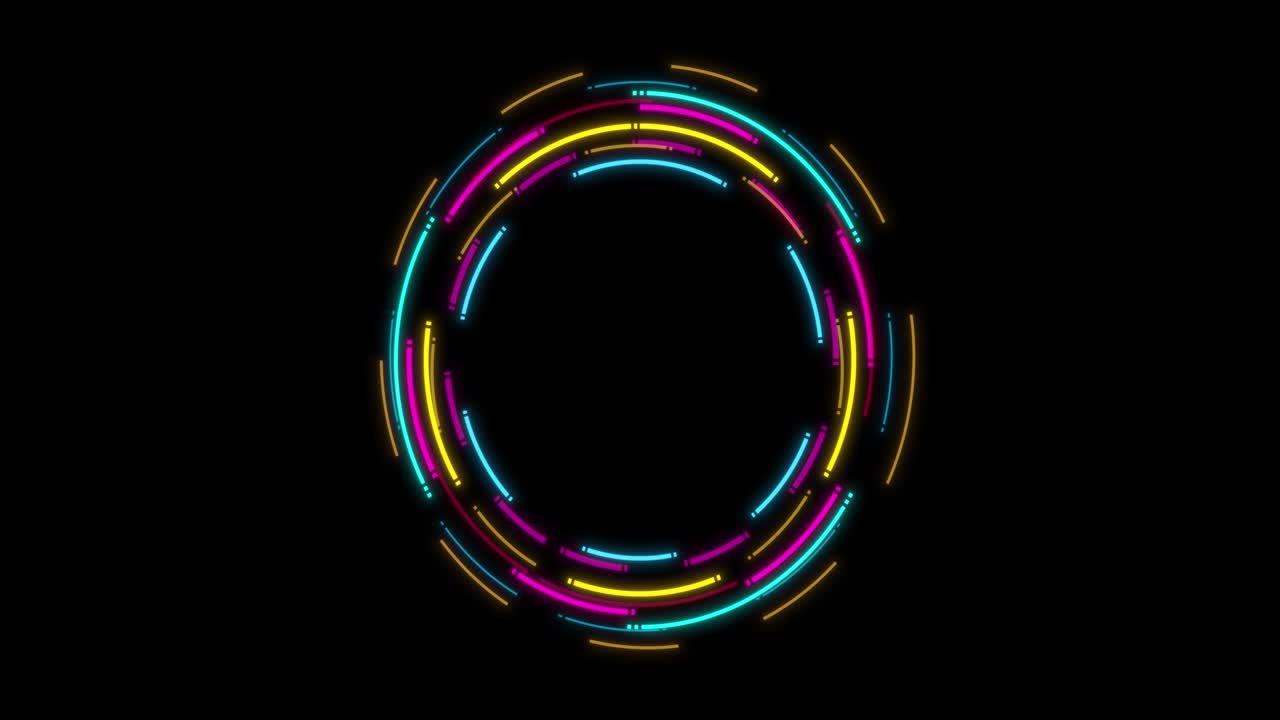 Futuristic cyber technology purple abstract circular radial tunnel lines background data flow hud