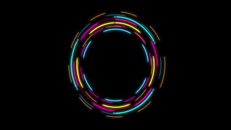 futuristic cyber technology purple abstract circular radial tunnel lines background data flow hud