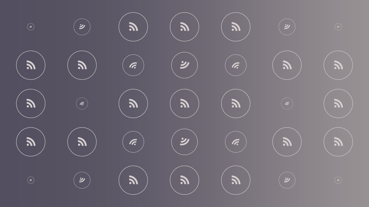 소셜 피드 아이콘 패턴 네트워크