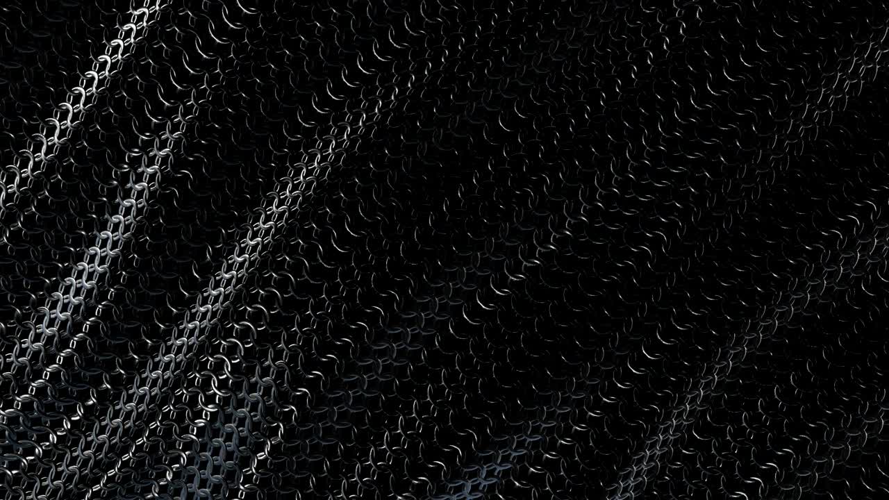 Dark metallic chain armor soft background loop
