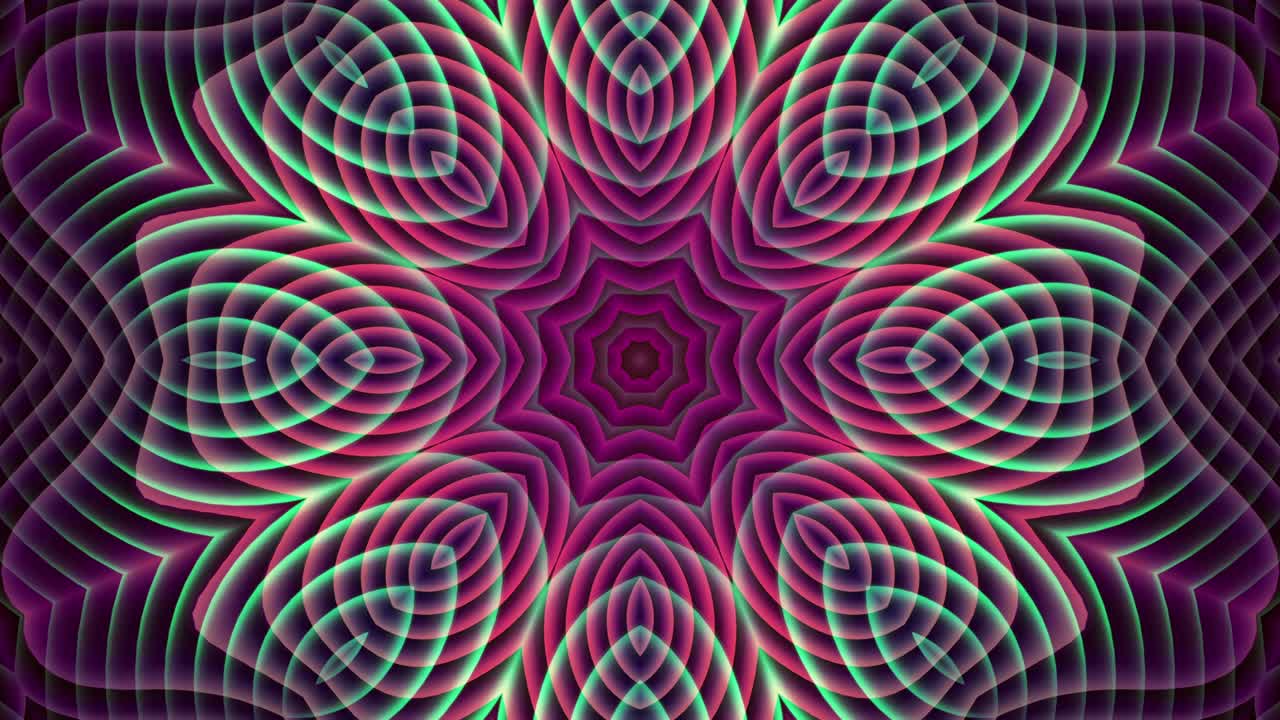 Beautiful Psychedelic Looping Kaleidoscopic Video Background