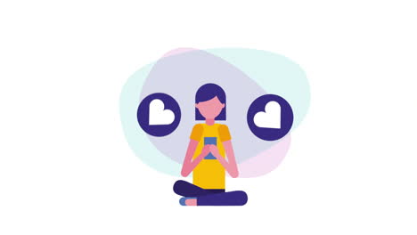 스마트폰과 심장을 가진 젊은 사업가