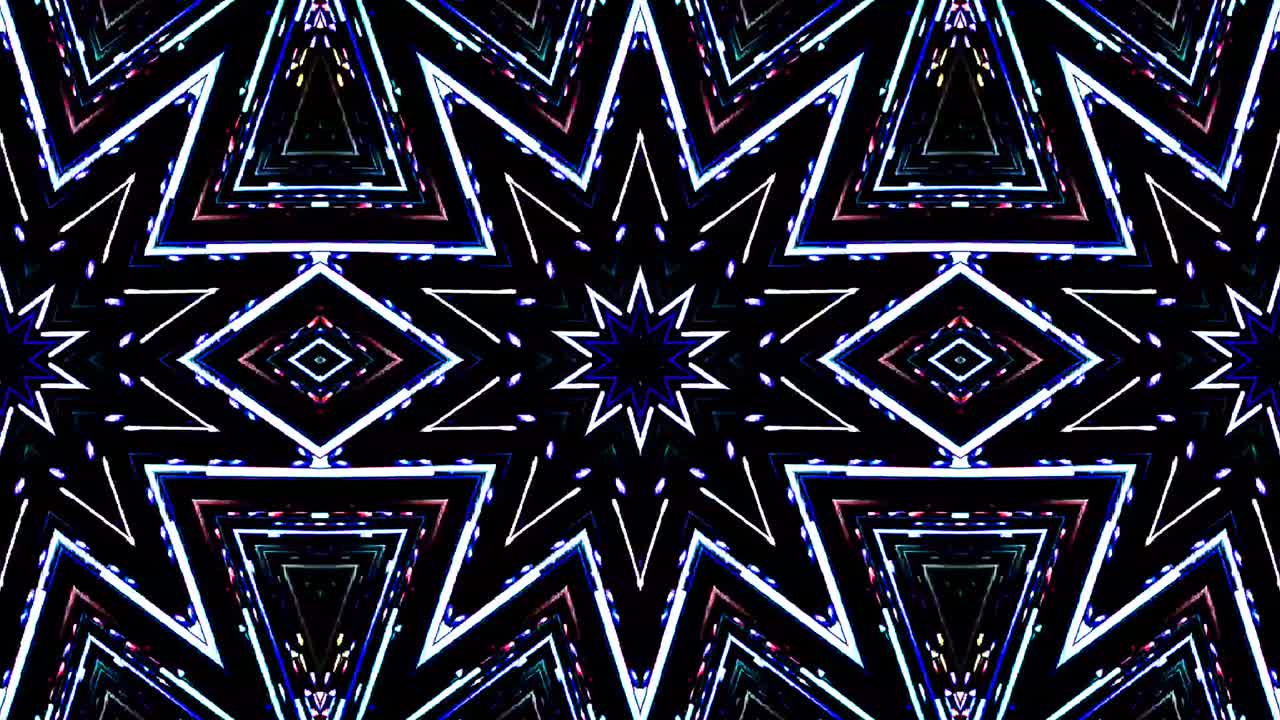 forma de círculo de movimiento de onda de línea, colorido, sobre fondo negro