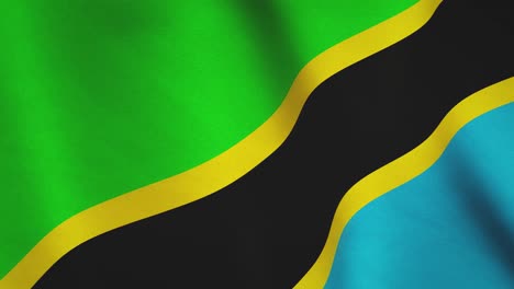 tanzania waving flag background full screen - seamless loop video animation