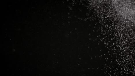 powder isolated on black background