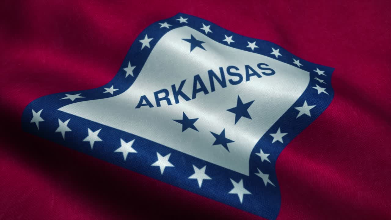 바람에 흔들리는 아칸소 발: 아칸소의 표지 (seamless loop animation)