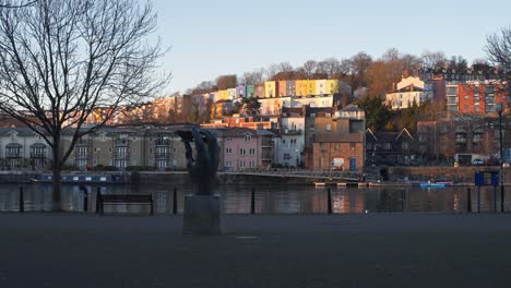 Sun-Sets-Over-Colourful-Harbourside-4K