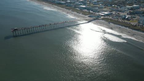 kure beach pier wide aerial northern california