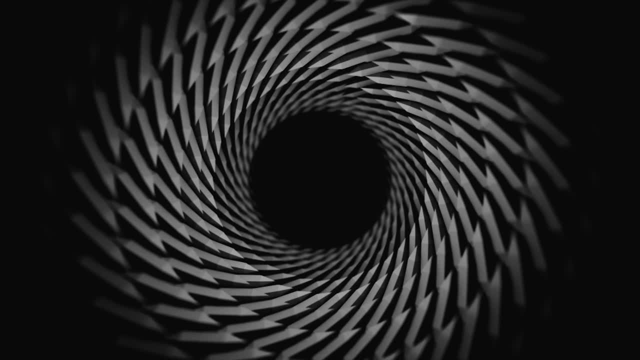 túnel espiral abstracto con flechas