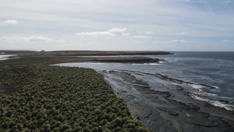 revealing the stunning landscape of bleaker island, the camera showcases its unique coastline and natural beauty