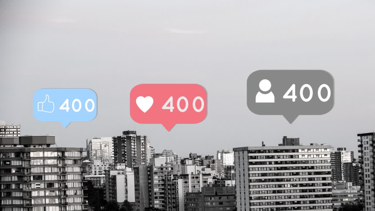 Tall buildings social media icons