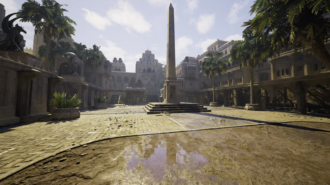 Vibrante plaza histórica con un obelisco y un ambiente animado