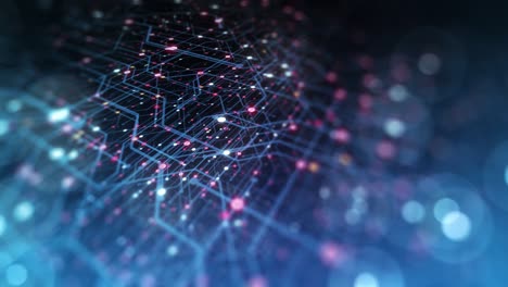 fondo del circuito de la placa base. virus detectado sobre la placa de circuito. gusano, ataque cibernético, antivirus, alerta de cortafuegos y concepto de advertencia de peligro. pcb futurista. render 3d, bucle sin costuras 4k.