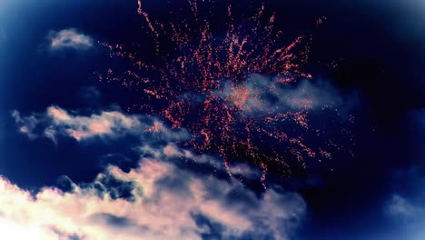 Dark-cloudy-sky-with-fireworks