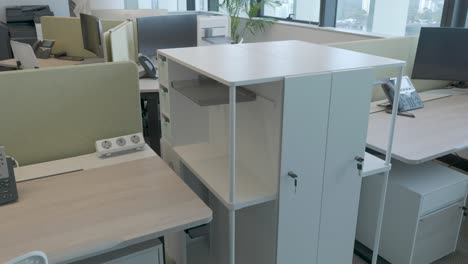 modern office spacious  storage board