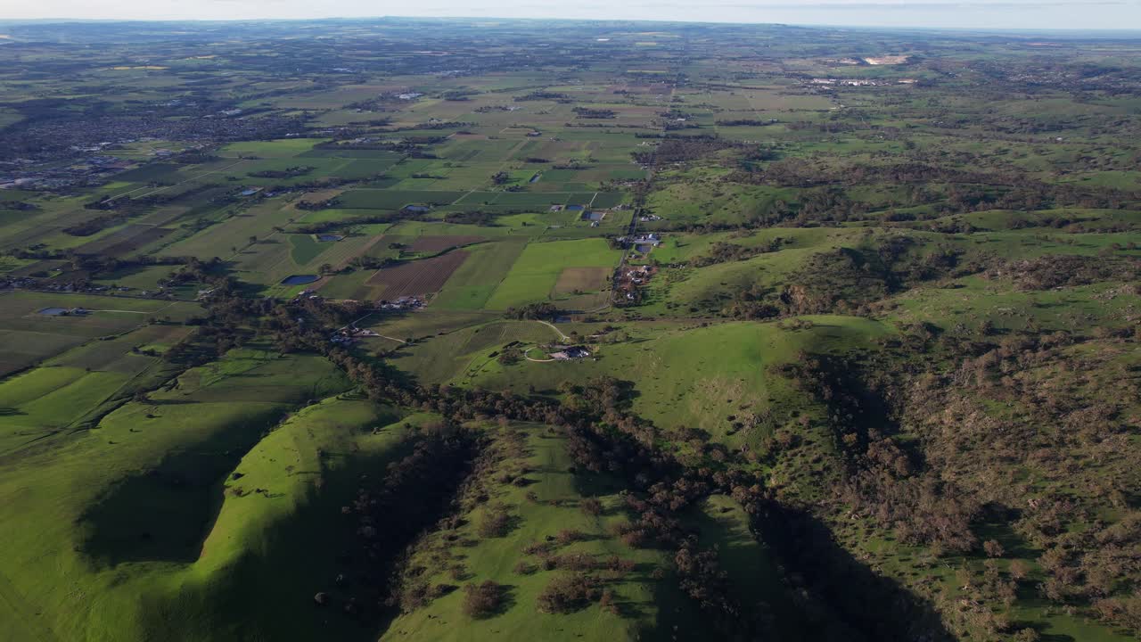 Landscape Of Rifle Range Lookout In Bethany, South Australia - Drone Shot