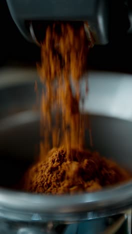 grinding coffee beans