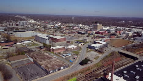 aerial of high point north carolina in the northern portion of the city